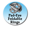 "Pad-Eye" foldable rings