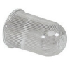 Diffuser in clear ribbed glass for watertight cylindrical lighting fixtures